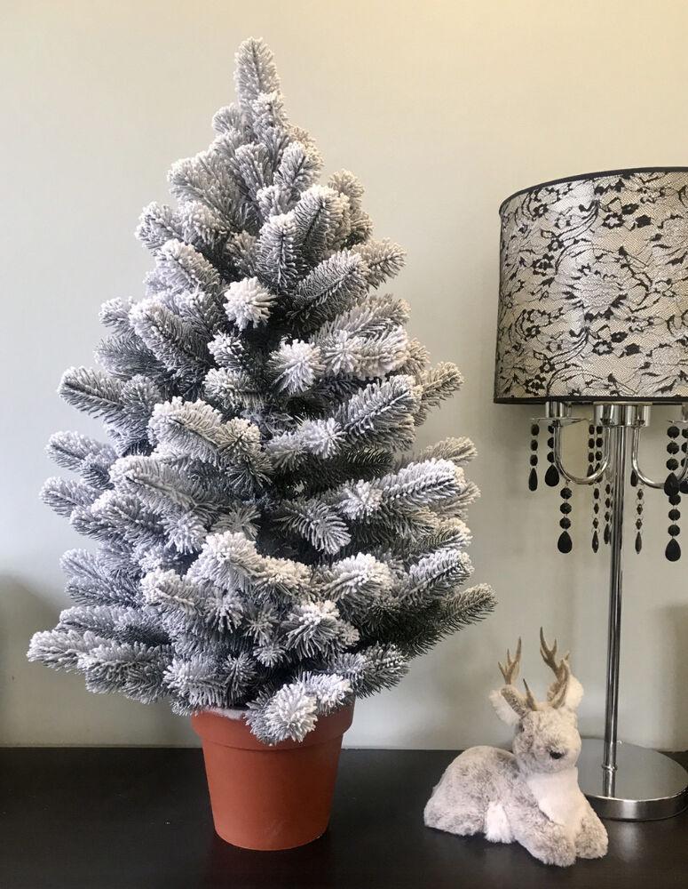 Ялинка лита Premium у горщику 90 см Засніжений (100N/90/GS)