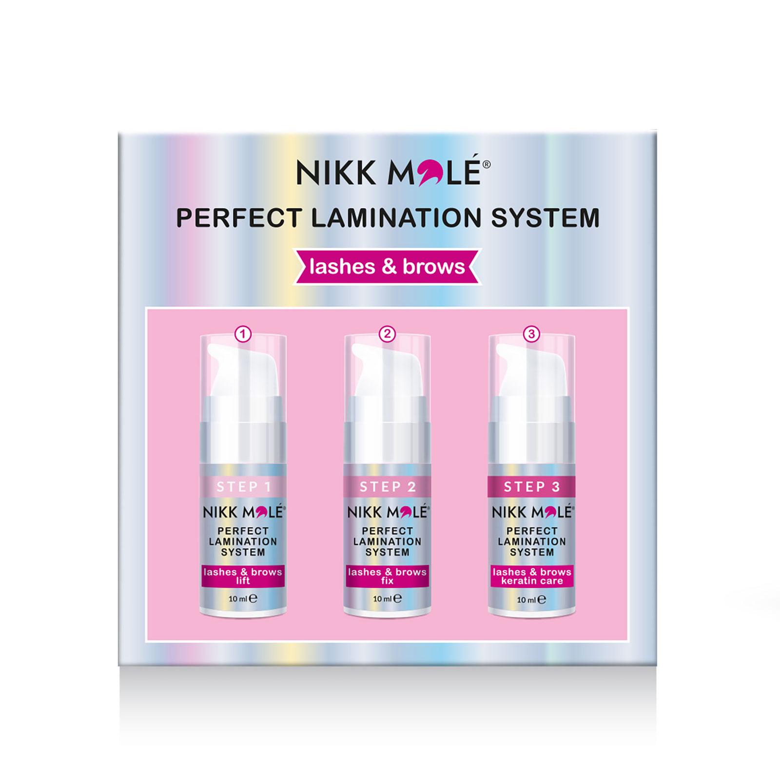 Набор для ламинирования ресниц и бровей Nikk Mole Perfect lamination system Brows&Lashes 3х10 мл (5457495) - фото 2