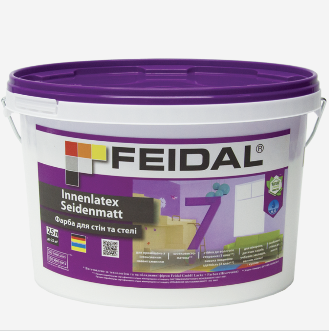 Краска Feidal Innenlatex Seidenmatt 7 2,5 л Тонированная (27581984)