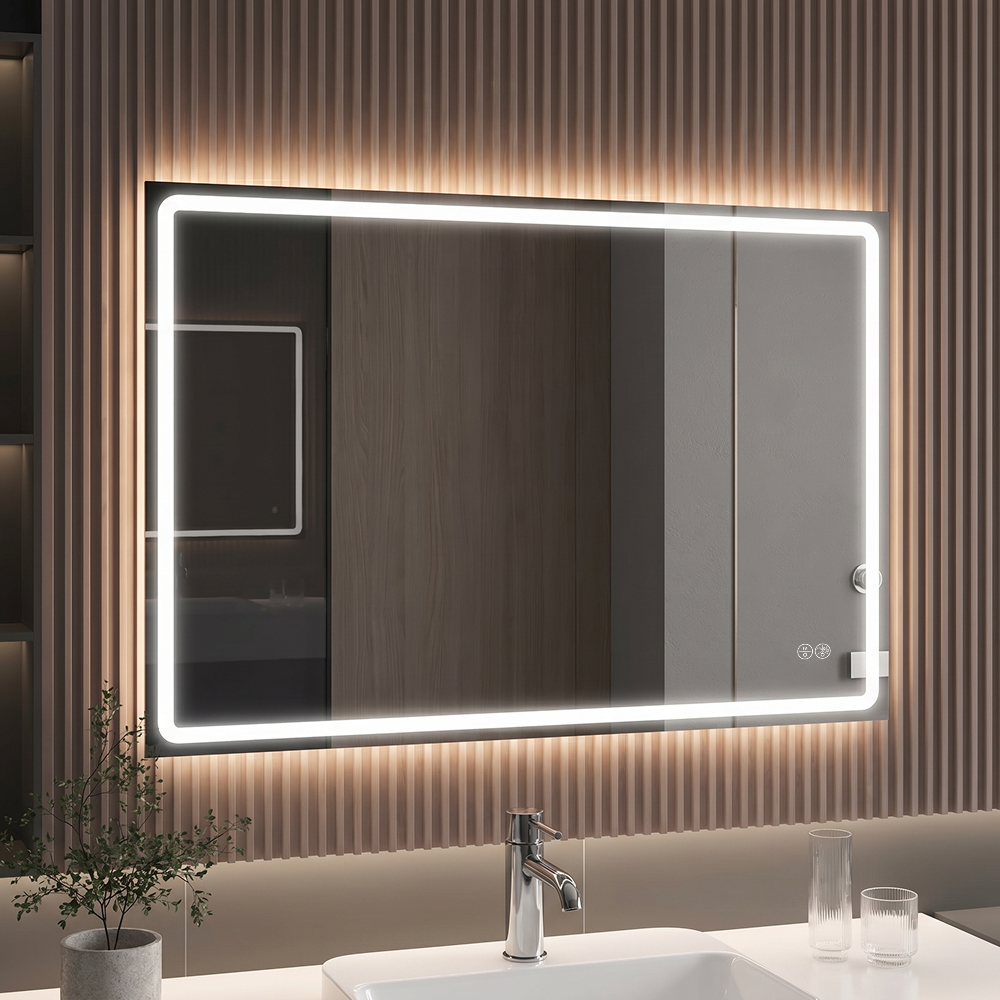 Дзеркало для ванної кімнати Aqua PooL Nil 88-Nil100s70-CWDd з LED-підсвічуванням 100x70 см (32306363)