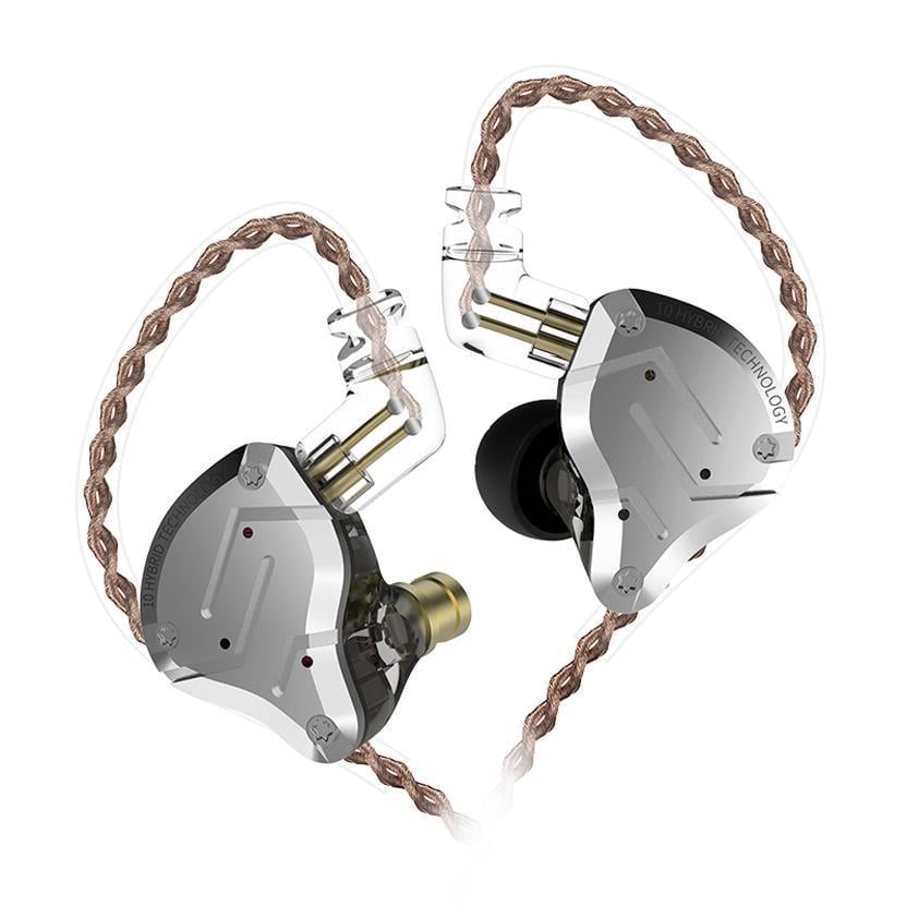 Наушники гибридные KZ ZS10 Pro с 5 излучателями Черный (1115)