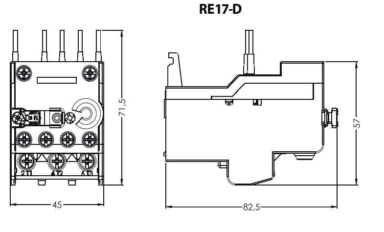 Реле теплове ETI RE17D-0,8 0,56-0,8 A для CE/CAE/CE17 (4641402) - фото 2