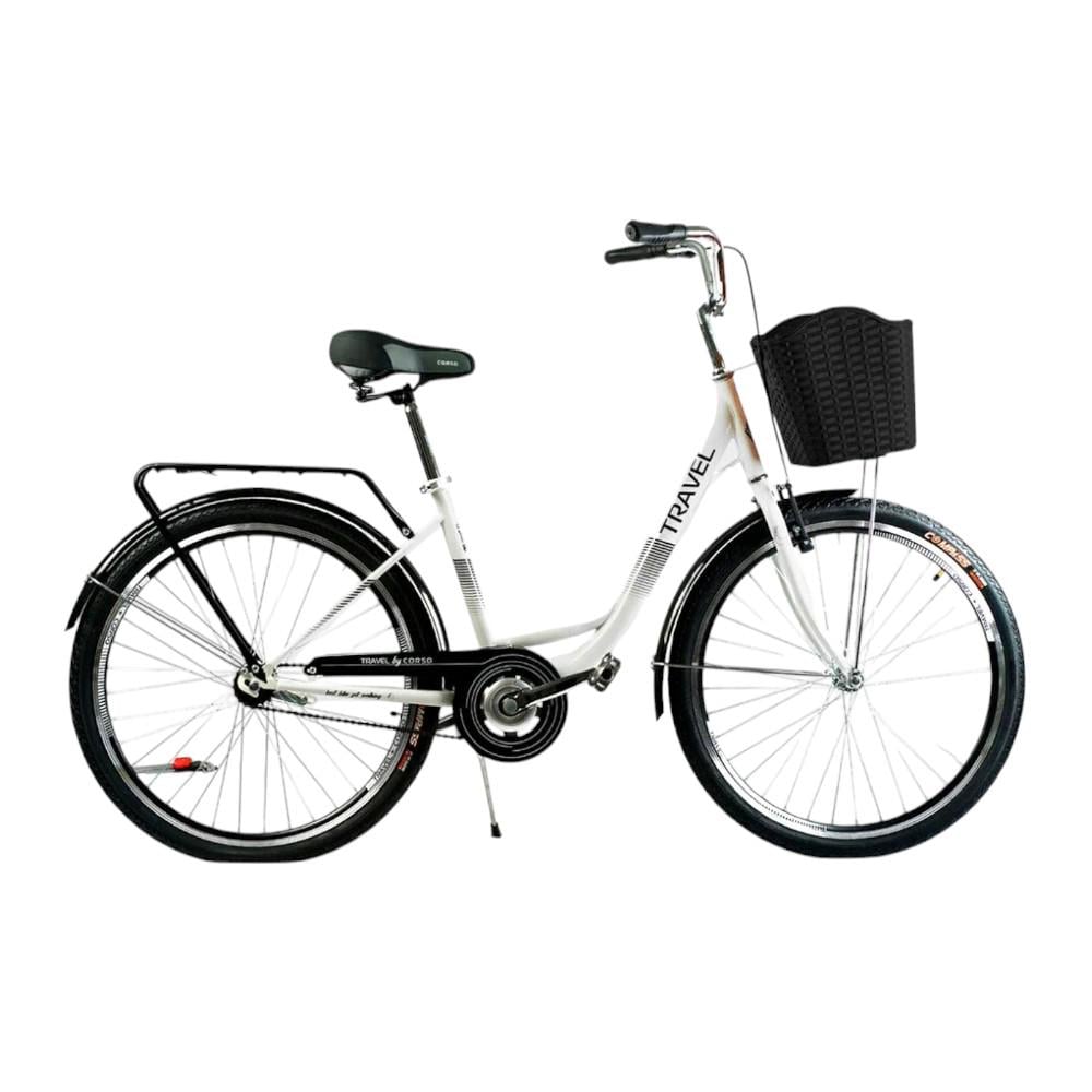 Велосипед Corso 26" Travel 2024 Белый (TL-26309) - фото 1 Велосипед Corso 26" Travel 2024 Белый (TL-26309) - фото 1