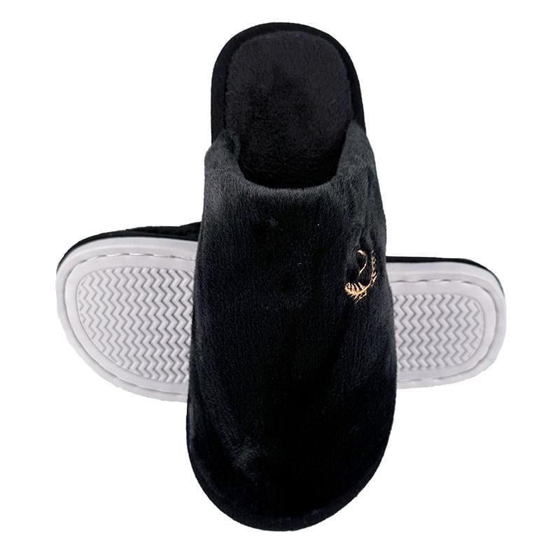 Тапочки домашні чоловічі хутряні 10272-1 p. 41 26,5 см Чорний