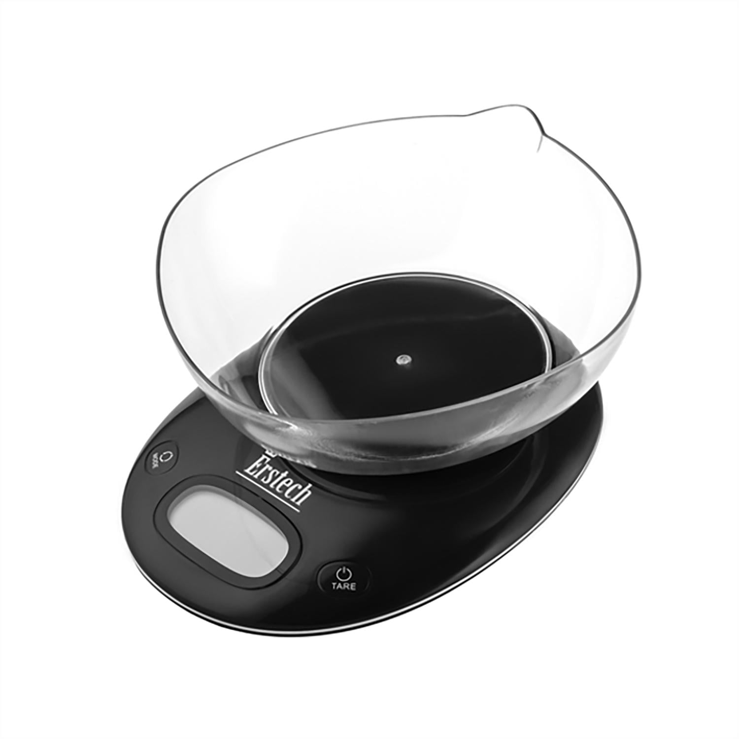 Весы кухонные электронные с чашей до 5 кг ERSTECH EKS-5181 Черный (87468)