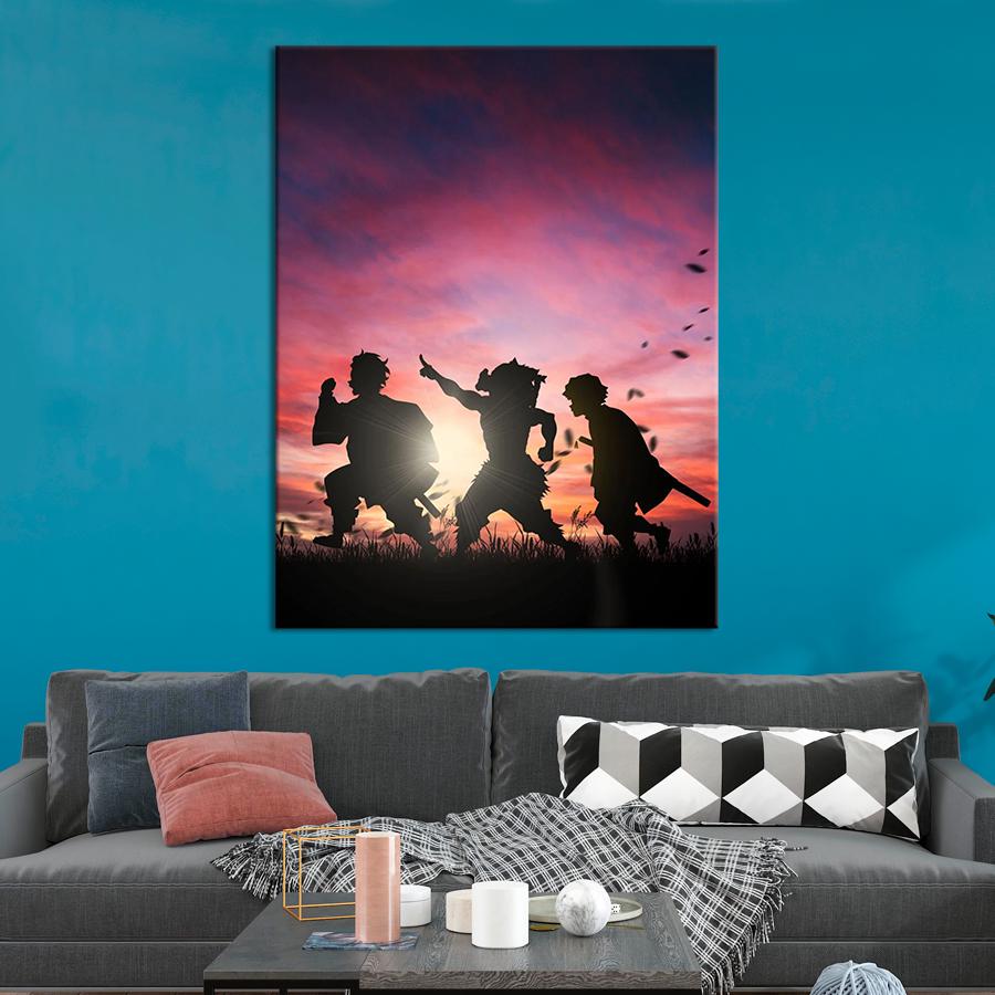 Настенний декор Персонажи аниме Клинок рассекающий демонов 50x38 см (YA-143)