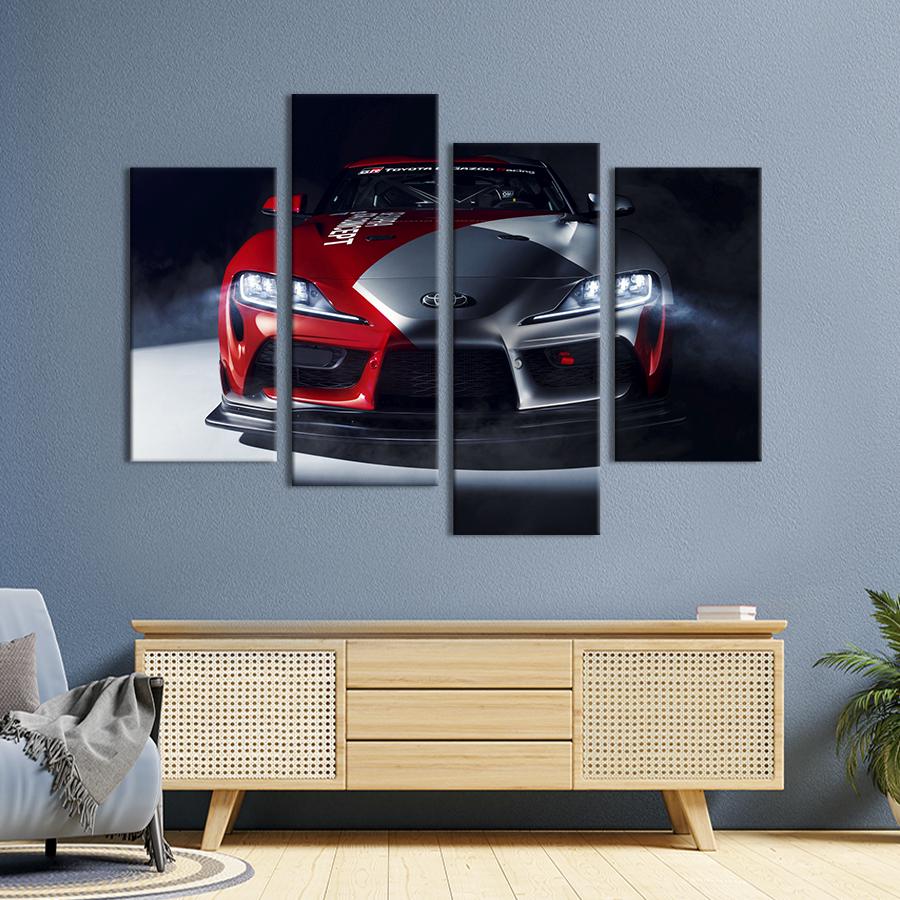 Картина на холсте Мощный спорткар Toyota Supra 129x90 см (1405-42)