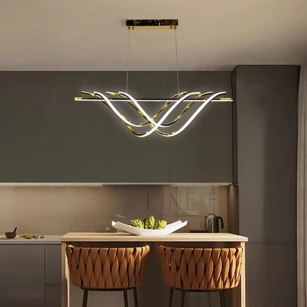 Люстра LED удлиненная 100 см Золотой (Y 406-1000 GD)