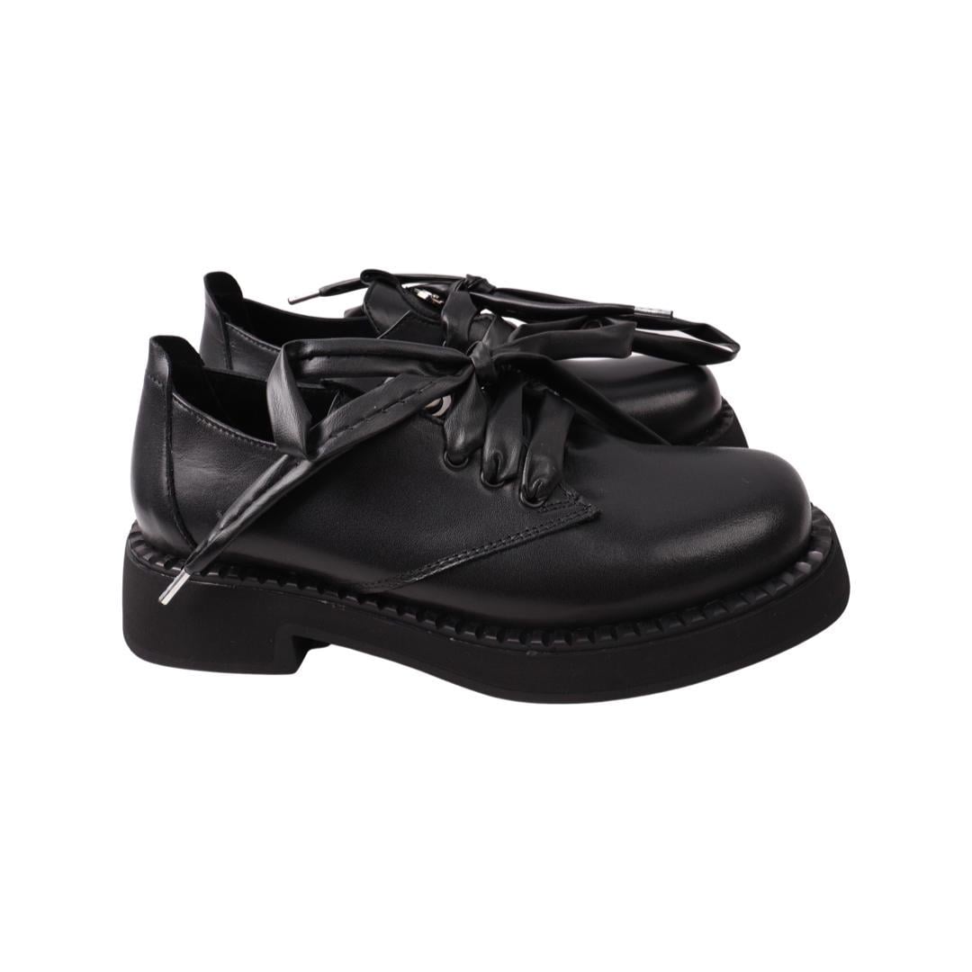 Туфли женские Aquamarin из кожи р. 38 Черный (2062-21DTC)