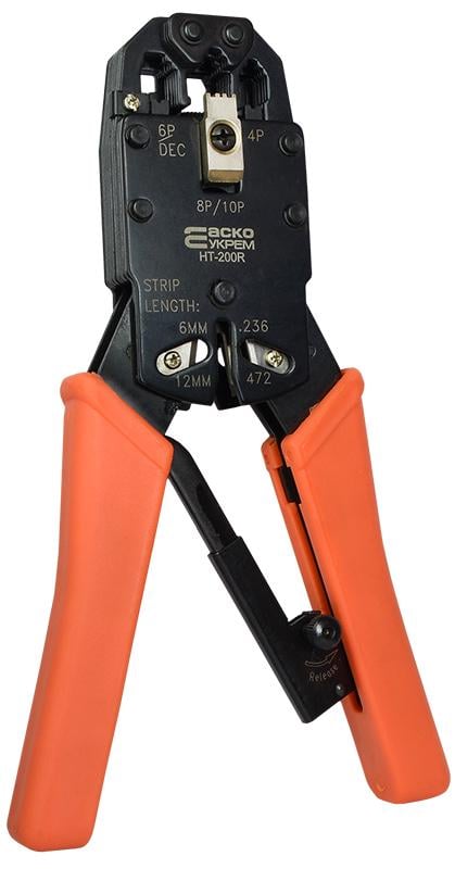 Кримпер АСКО-УКРЕМ HT-200R для обтиску 6Р4С/RJ-11/6Р6С/RJ-12/8Р8С/RJ-45/10P10C/4P4C конекторів (A0170010067) - фото 3 Кримпер АСКО-УКРЕМ HT-200R для обтиску 6Р4С/RJ-11/6Р6С/RJ-12/8Р8С/RJ-45/10P10C/4P4C конекторів (A0170010067) - фото 3