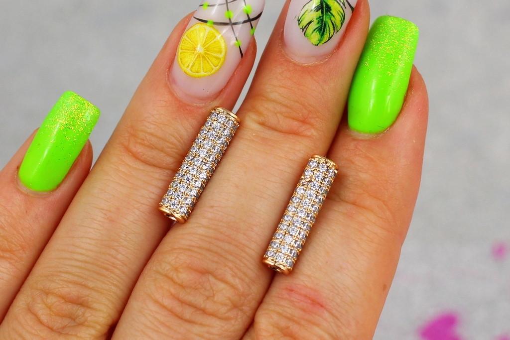 Серьги Xuping Jewelry Болтики дорожки из камней 1,8 см Золотистый (1922028751)