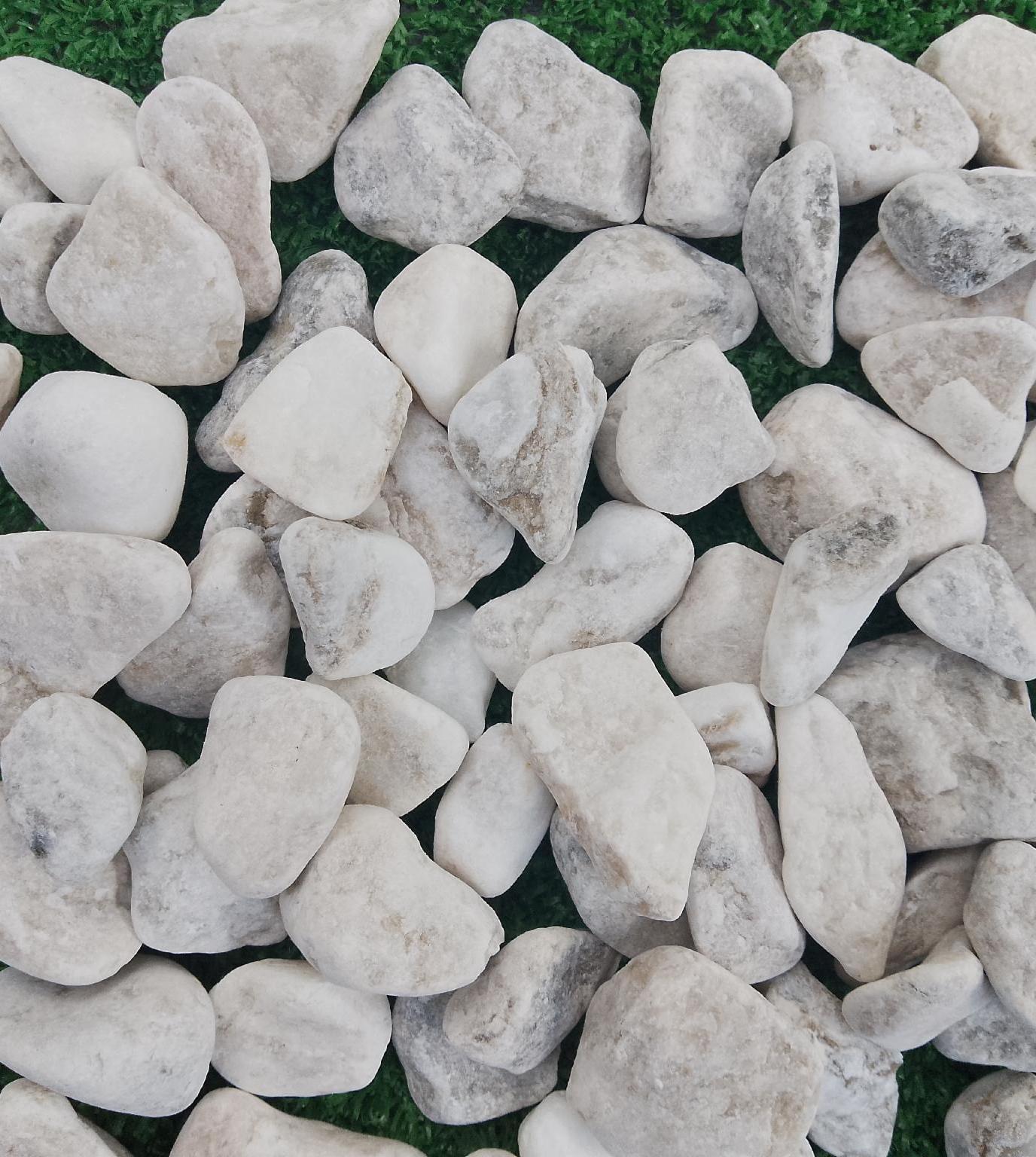 Галька Мраморная 20-40 мм 5 кг Бело - серый (13886455)