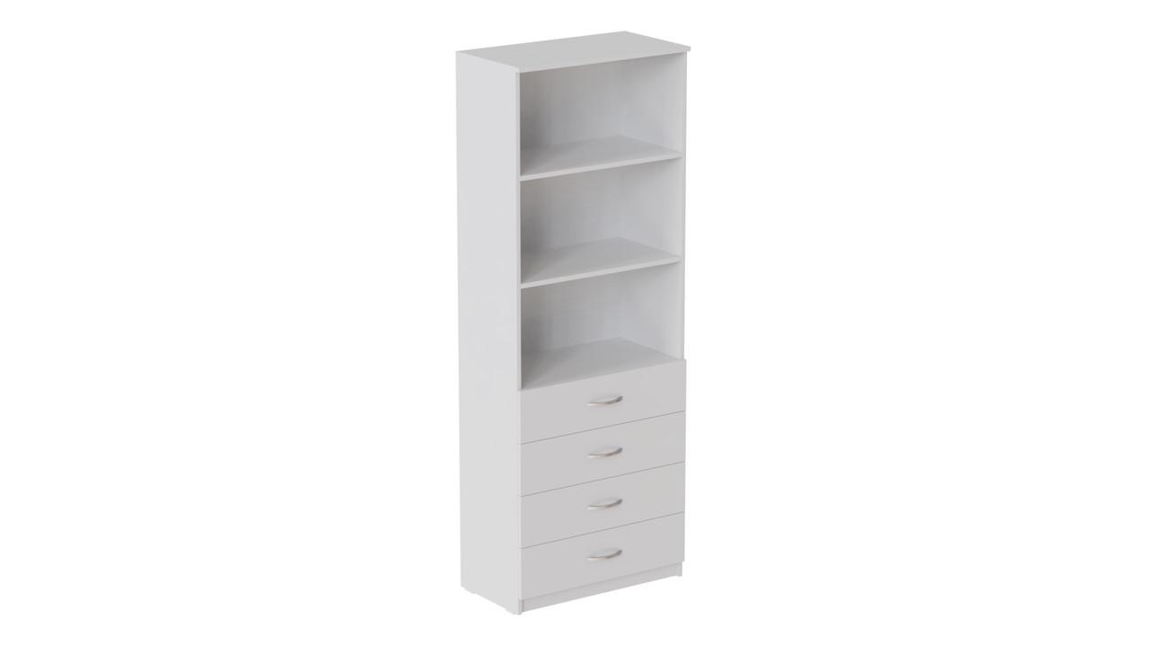 Шкаф Ferrum-decor Анжело на 3 полки с 4 ящиками ДСП 16 мм 1900x700x380 мм Белый (FRD-105019) Шкаф Ferrum-decor Анжело на 3 полки с 4 ящиками ДСП 16 мм 1900x700x380 мм Белый (FRD-105019)