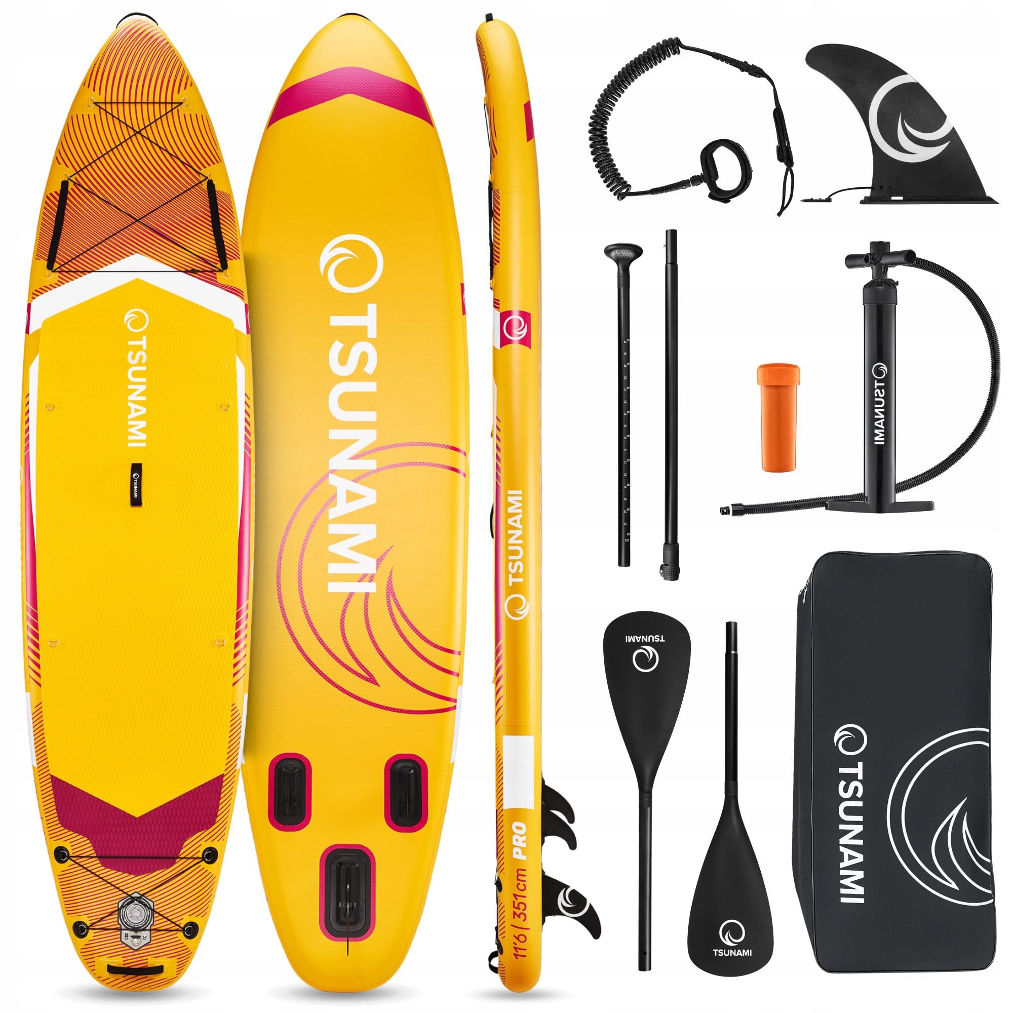 Надувная SUP доска TSUNAMI PRO 350 см с веслом T11 (P-5905973405584)