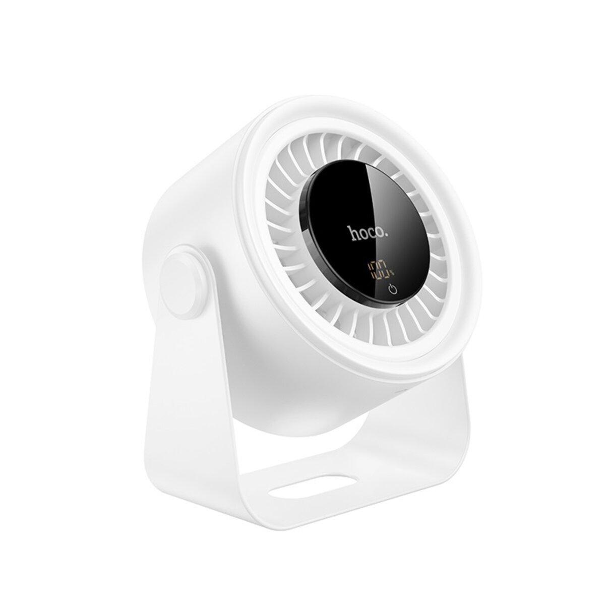Вентилятор бездротовий Hoco HX66 Desktop circulating fan 5 швидкостей 3000mAh White (6942007652674)