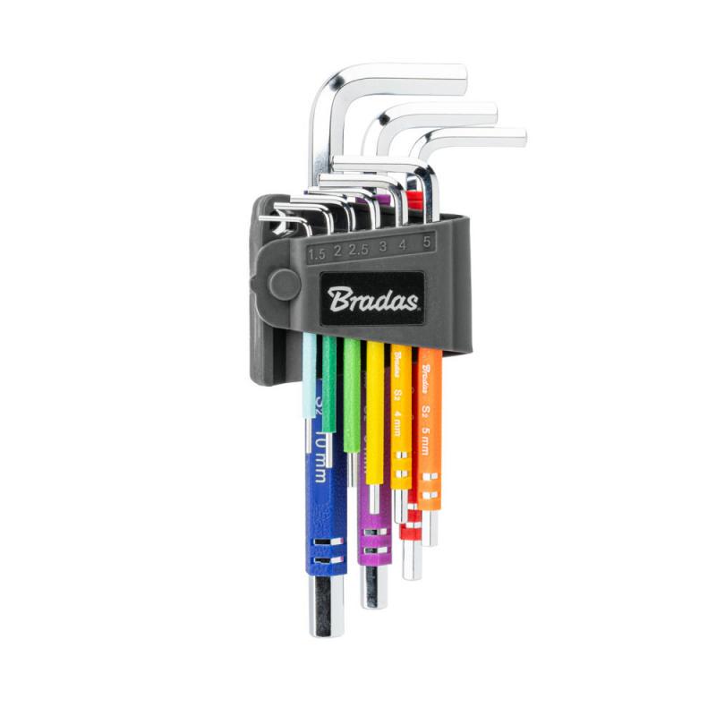 Набор шестигранных ключей Bradas HX 1,5-10 мм 9 шт. длинные (DIY-HKH62-LO/B)