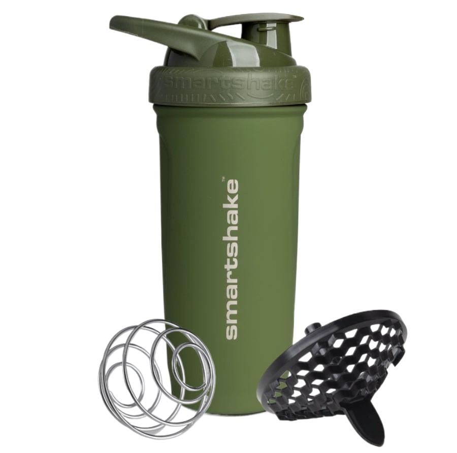 Шейкер спортивный SmartShake металлический Reforce Stainless Steel 30 oz. 900 мл Army Green (22349014)