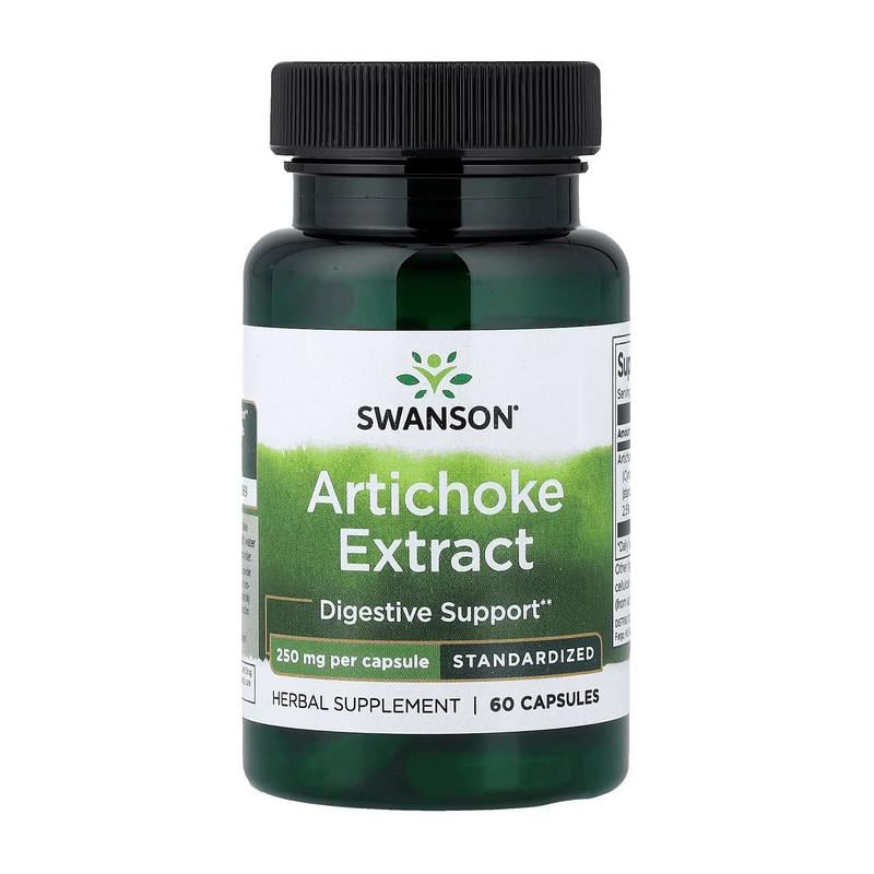 Экстракт артишока стандартизирован Swanson Artichoke Extract 250 mg 60 капс.