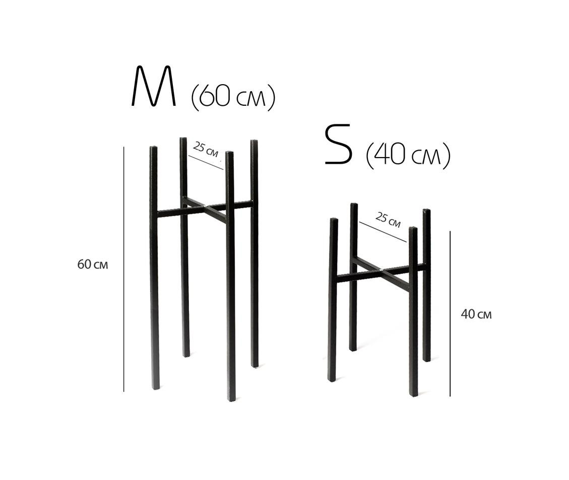 Комплект металевих підставок Британські  для квітів та вазонів Чорний (8451037) - фото 4