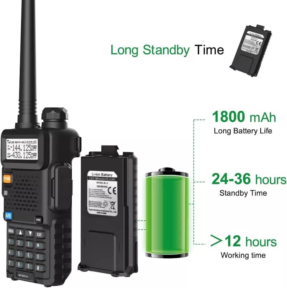 Рація дводіапазонна Pofung BF5RUV Walkie Talkie 5R до 5 км 3800 мАг - фото 2