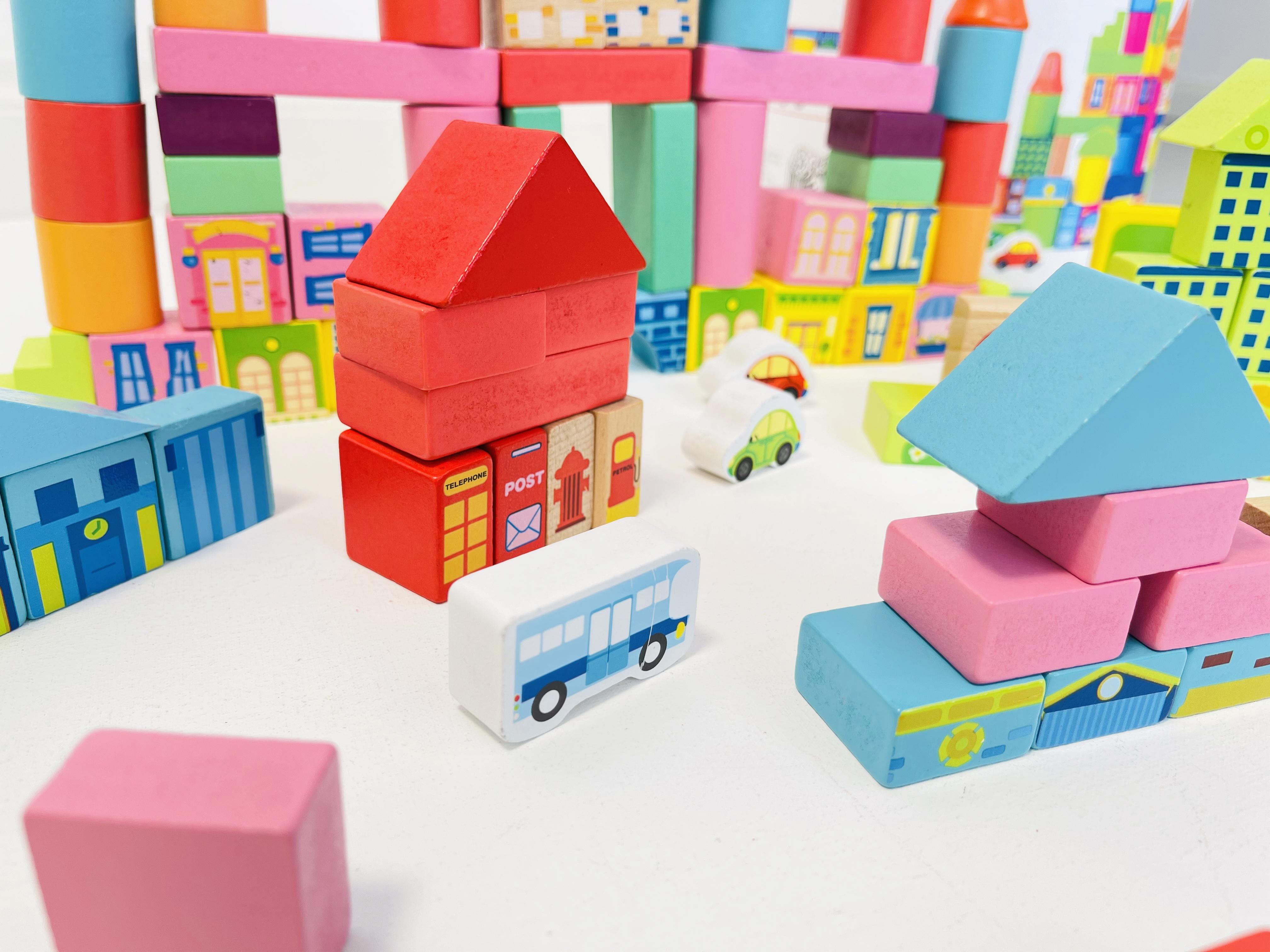 Детская деревянная развивающая игрушка конструктор город Oray - фото 6 Детская деревянная развивающая игрушка конструктор город Oray - фото 6