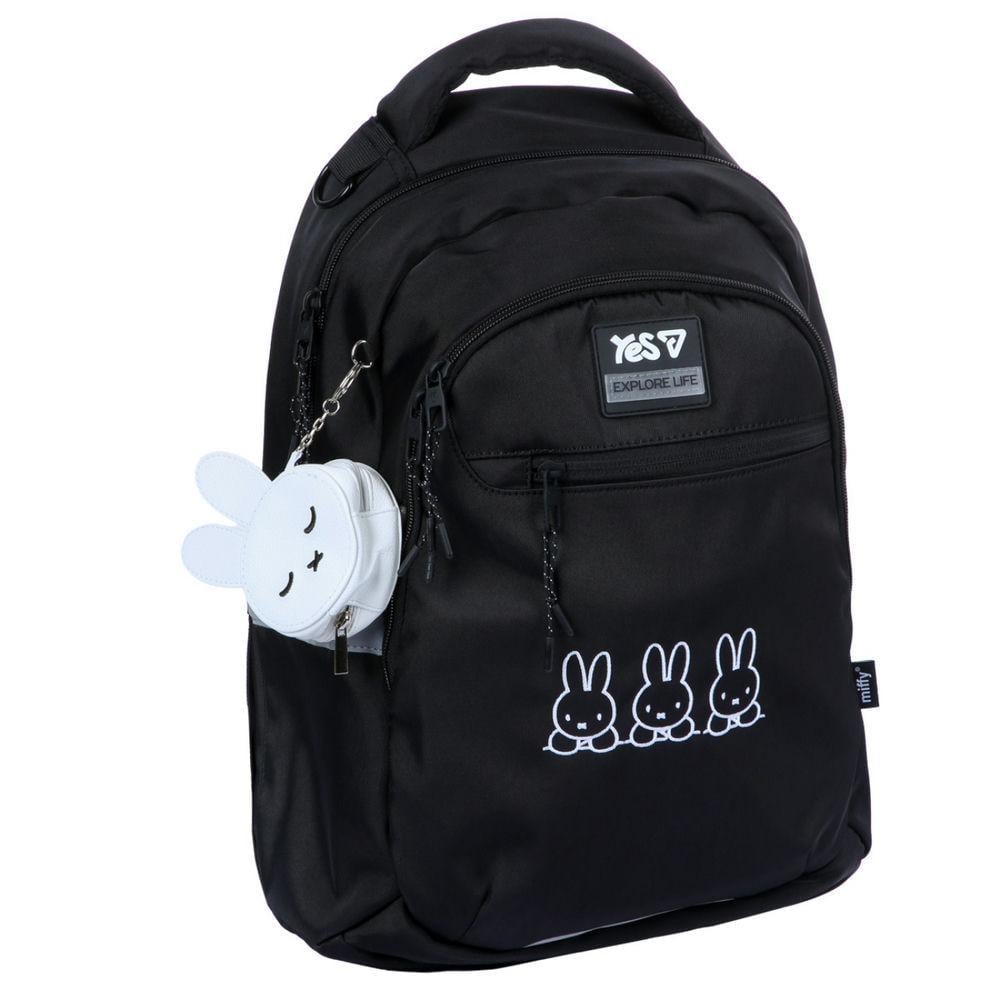 Рюкзак шкільний YES Miffy Trio 42x27x14 см 15,9 л Чорний (550327)