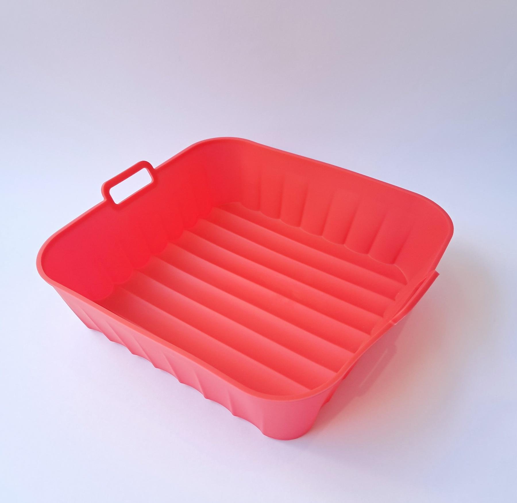 Форма силиконовая для аэрогриля ребристая мультипечи прямоугольная Красный (SAM-317) - фото 2