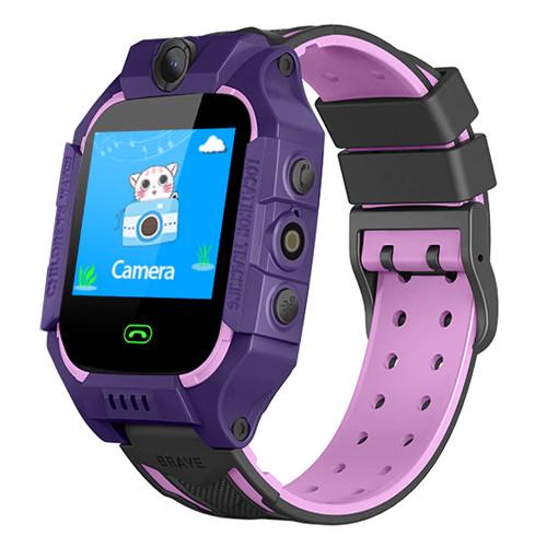 Смарт-часы детские Smart Baby Watch Q19 с функцией отслеживания/sim/LBS Фиолетовые