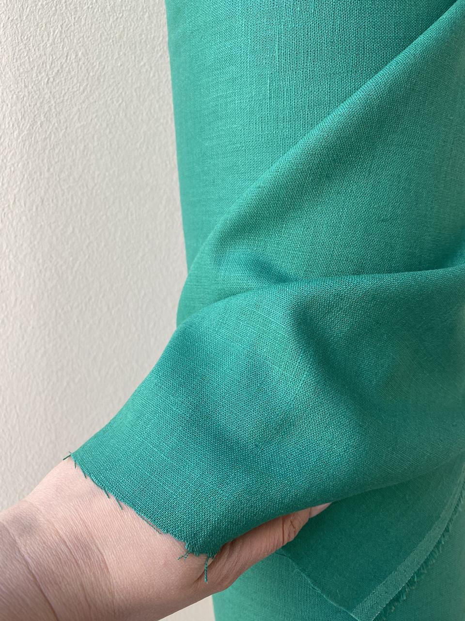 Тканина костюмна LINEN PLUS 100% льон 143 см 1788 Зелений - фото 5 Тканина костюмна LINEN PLUS 100% льон 143 см 1788 Зелений - фото 5