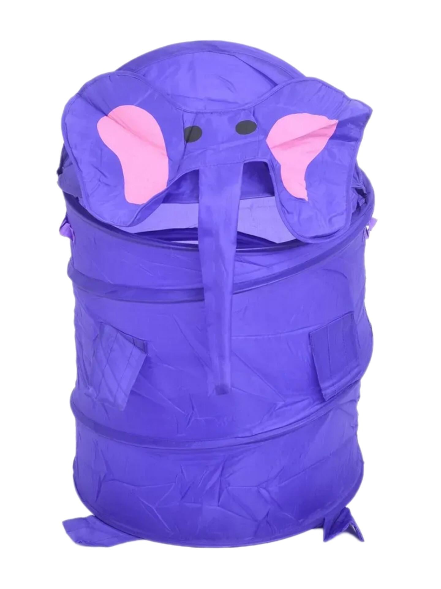 Корзина для игрушек М0282 Фиолетовый слоник 50 см (3117-Ф)