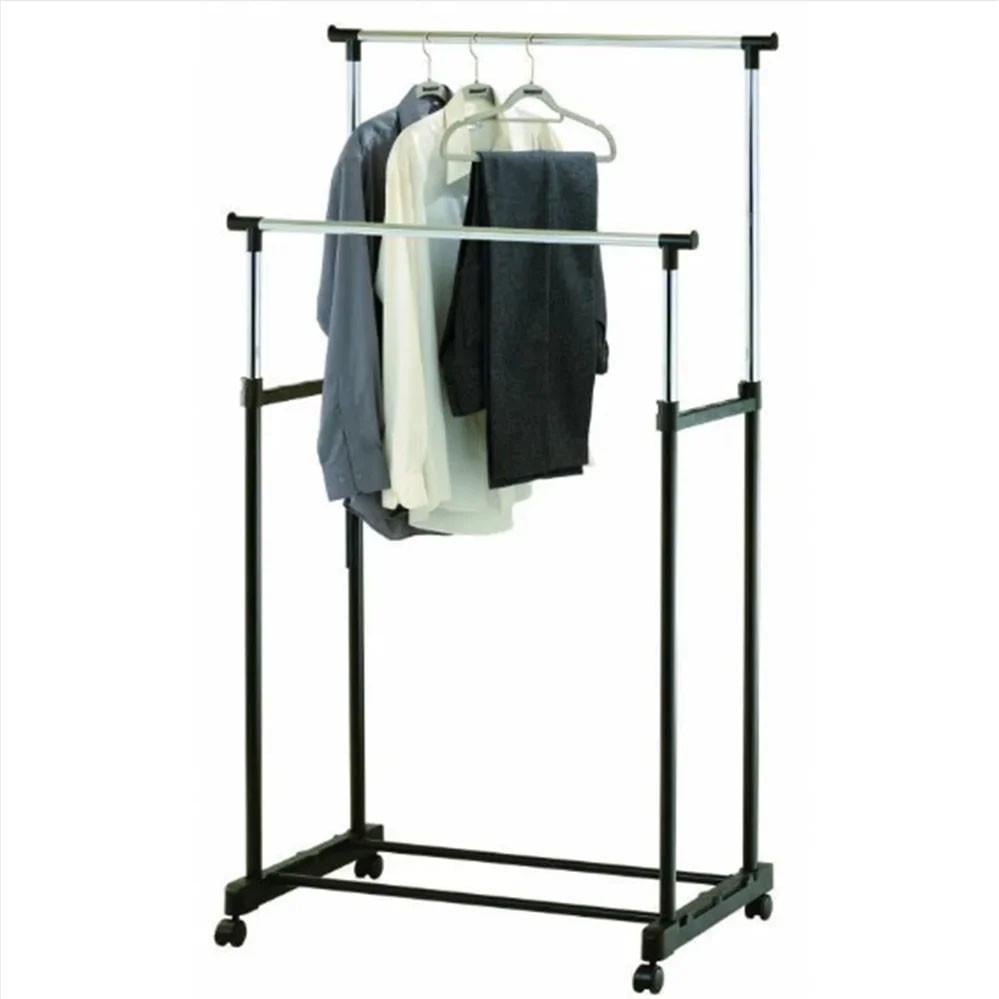 Вішалка для одягу і взуття Double Pole Clothes Horse телескопічна стійка (1555229116) - фото 2