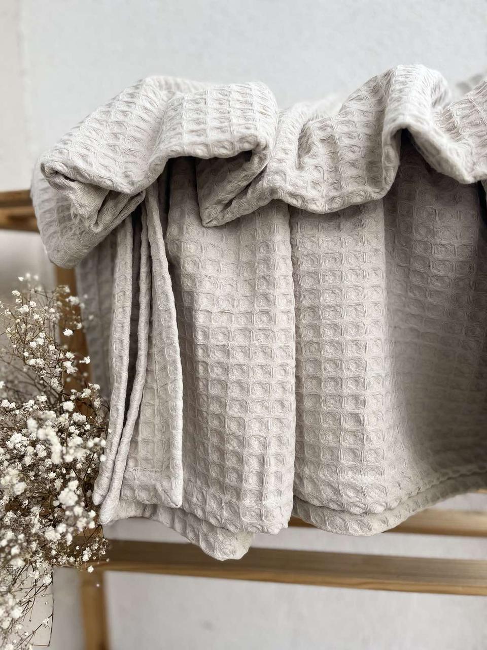 Покрывало ZEINTEX Greece вафельное 120х200 см Серо-бежевый (18094393) - фото 1 Покрывало ZEINTEX Greece вафельное 120х200 см Серо-бежевый (18094393) - фото 1