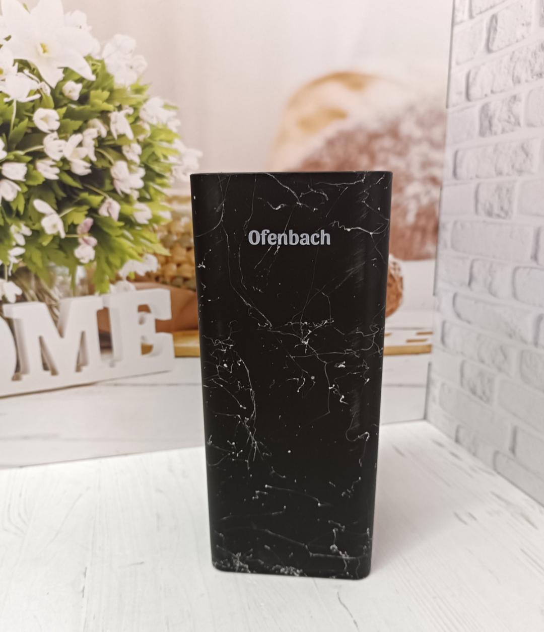 Підставка-колода для кухонних ножів і ножиць Ofenbach 9х9х22 см Black Marble (17923886)