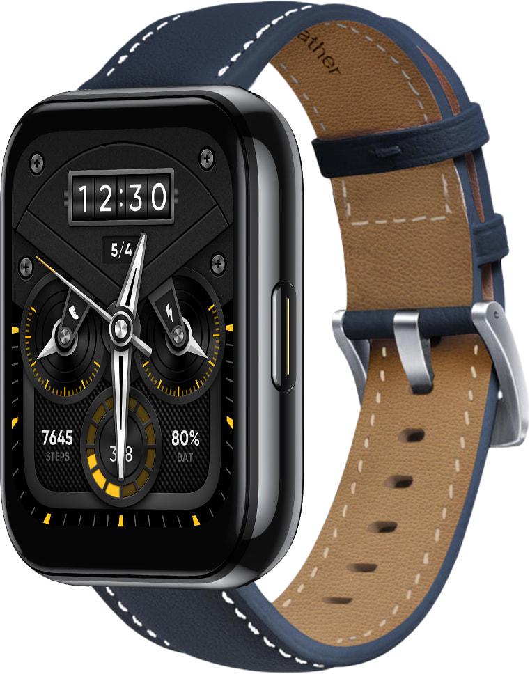 Ремешок кожаный Folsa для Realme Watch 2/2 Pro Dark Blue (37269-5D)
