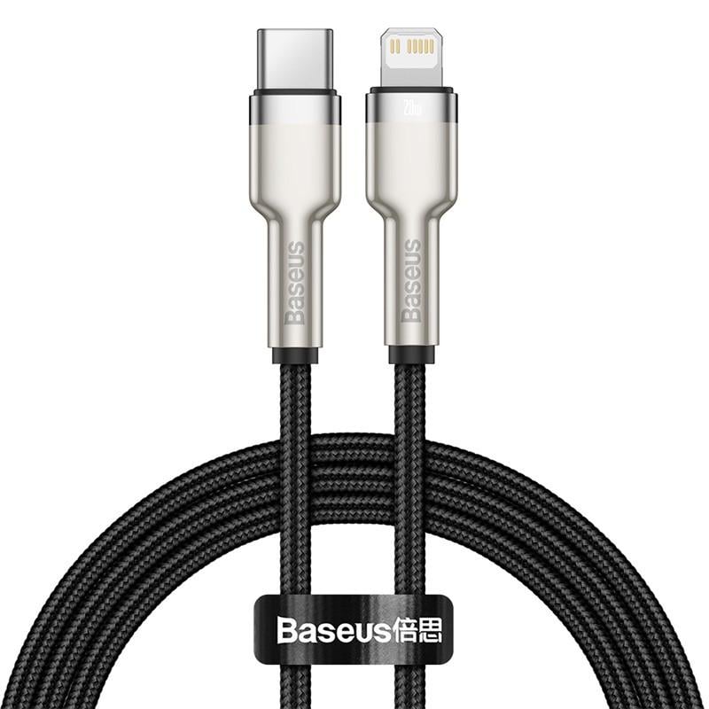 USB кабель BASEUS Type С на Lightning Cafule Series Metal Data Cable 1M 20W PD. Black