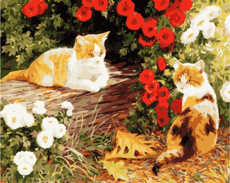 Картина по номерам ArtCraft Котята в саду 40х50 см (11604-AC)