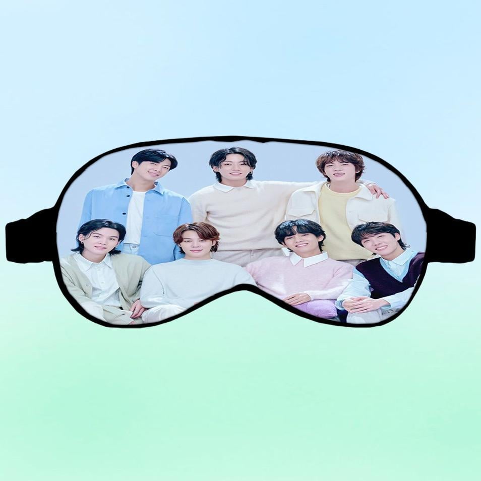 Маска для сна с принтом K-Pop BTS №006 Черный (23734308)