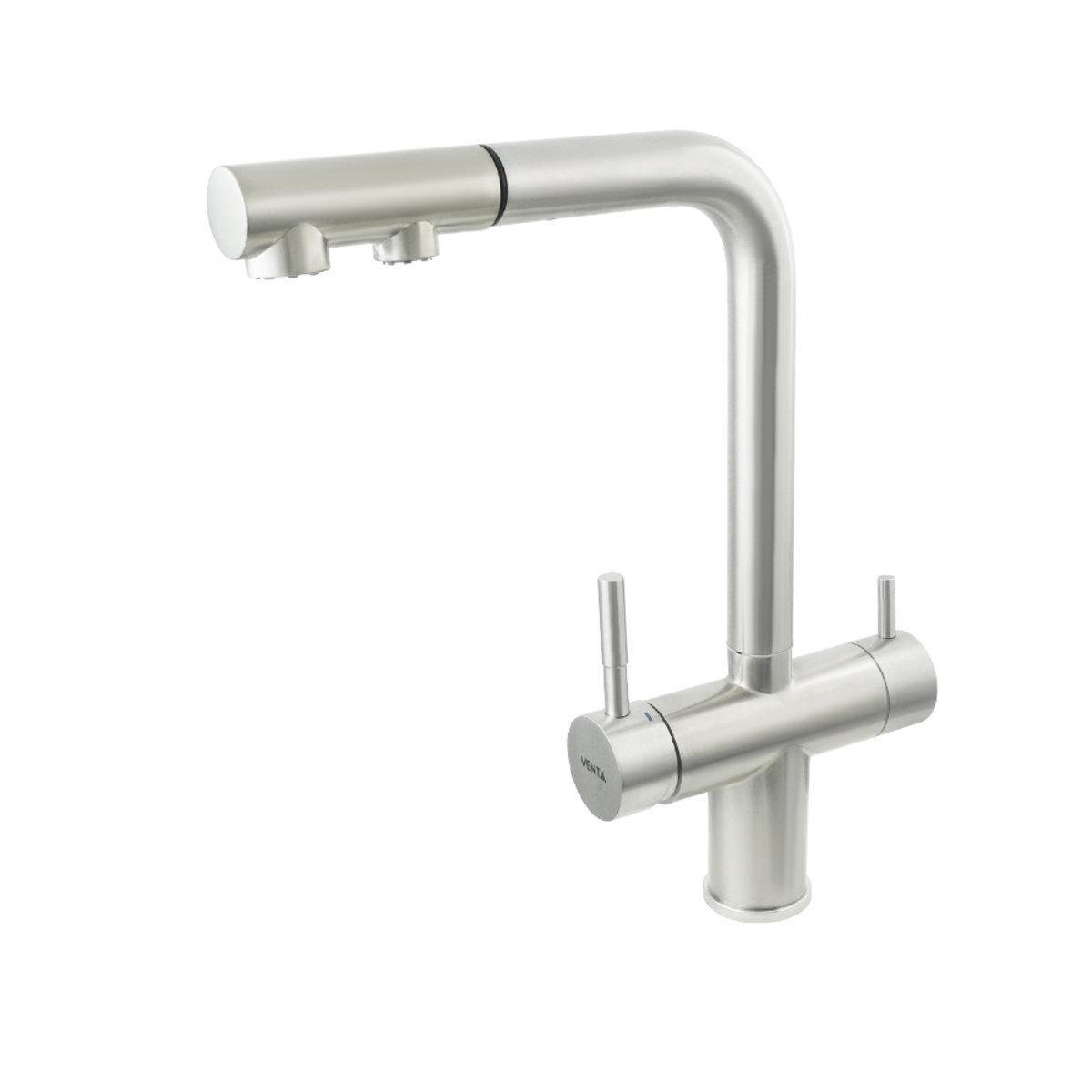 Смеситель для кухни Venta VS82FES с подключением к осмосу Нержавеющая сталь (23061208)
