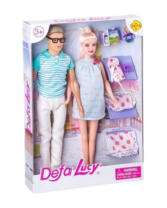 Набор кукол DEFA Семья Кен и беременная кукла с аксессуарами (8349)