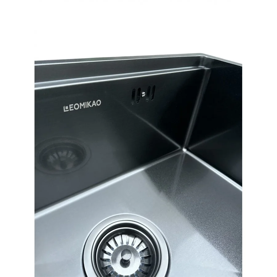 Мийка для кухні LEOMIKAO TOKIO 450-U GM PVD воронена сталь (523345) - фото 7 Мийка для кухні LEOMIKAO TOKIO 450-U GM PVD воронена сталь (523345) - фото 7