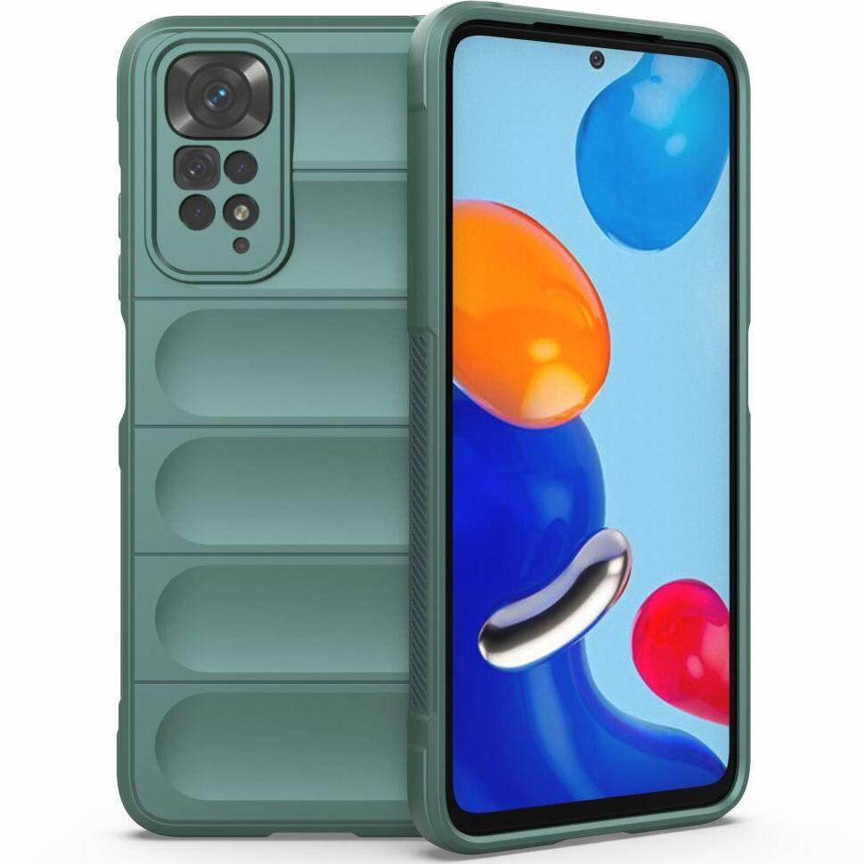 Чехол силиконовый Magic Shield для Xiaomi Redmi Note 11 4G / 11s Зеленый (874104)