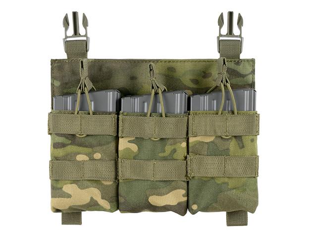 Подсумок для магазинов Buckle Up Sr25/Ar-10/M14/Scar-H MТ тройной Зеленый камуфляж