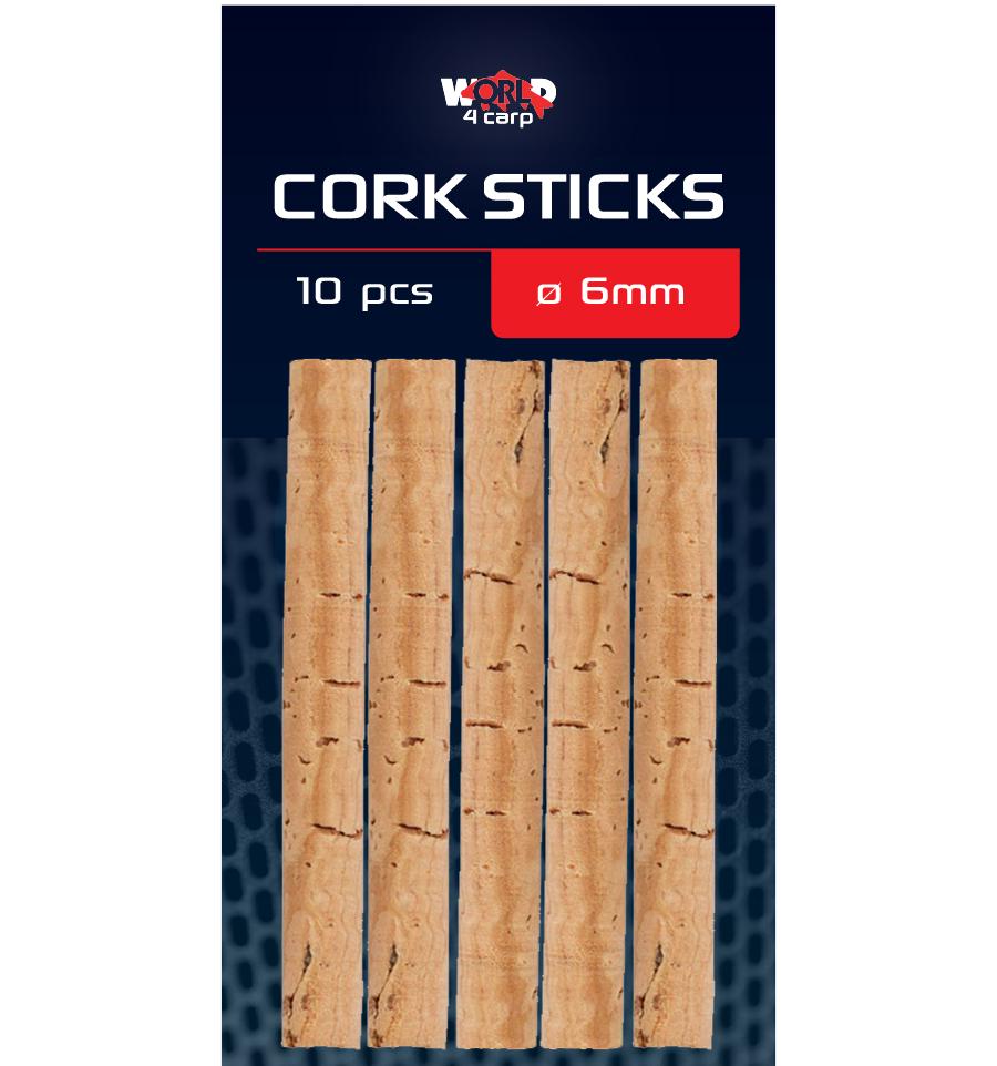 Палички для риболовлі W4C CORK STICKS пробкові Ø 6 мм 10 шт.