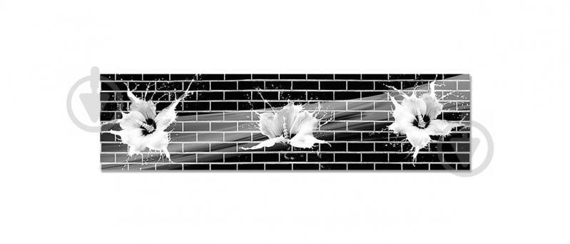 Наклейка виниловая кухонный фартук  Zatarga  "Черные кирпичи"  650х2500 мм (Z181316/1)