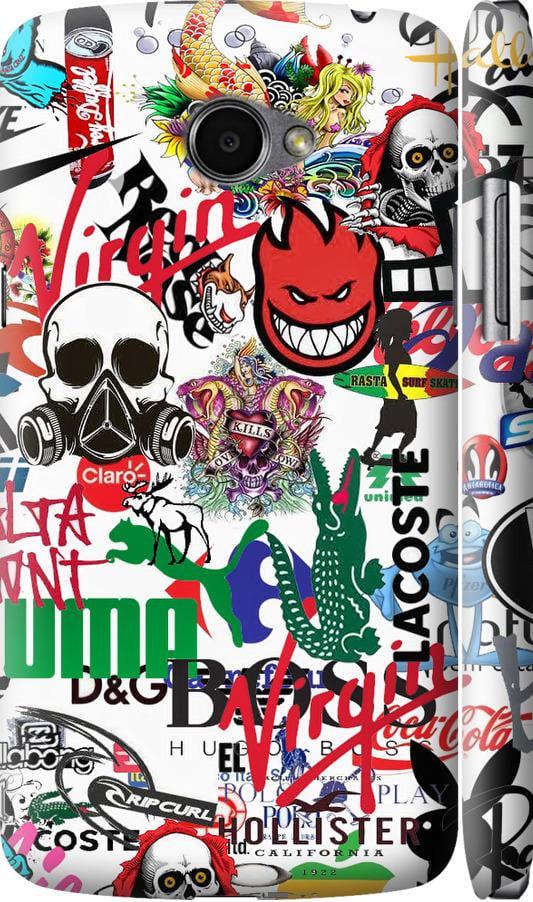 Чехол на LG K5 X220 Many different logos (4022m-457-42517)