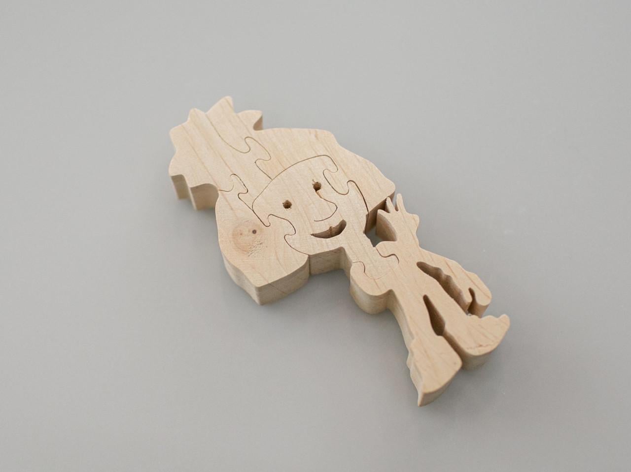 Экопазл деревянный под раскраску Фиксики Симка 5 элементов 10х5 см (1445342303)