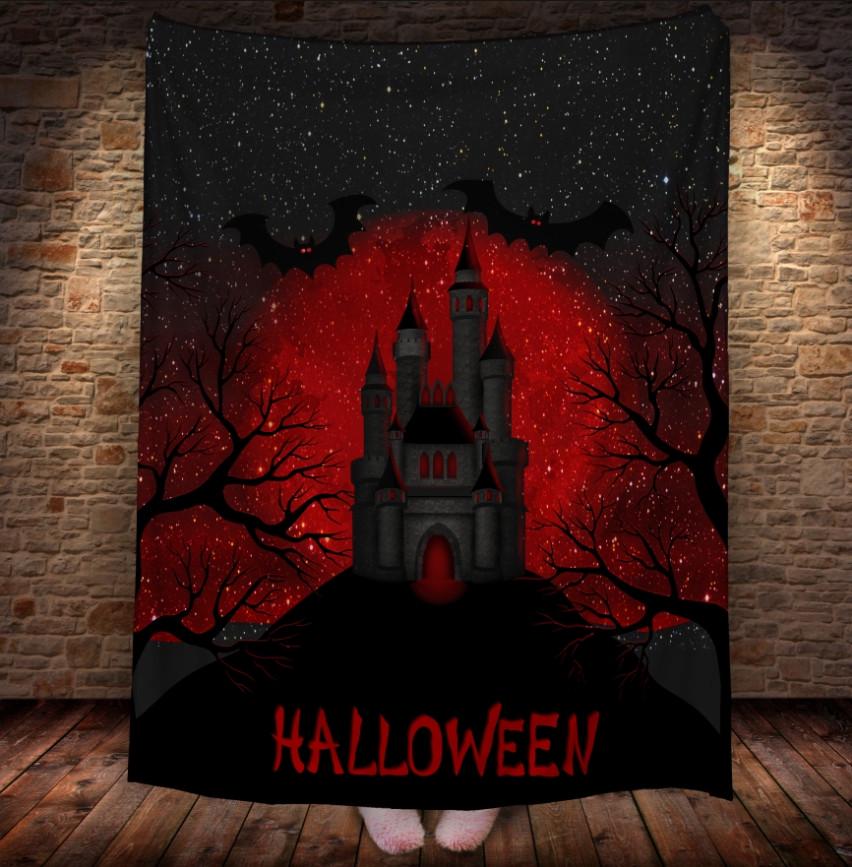 Плед с 3D принтом Halloween Замок Дракулы 150х200 см (epi_1762)