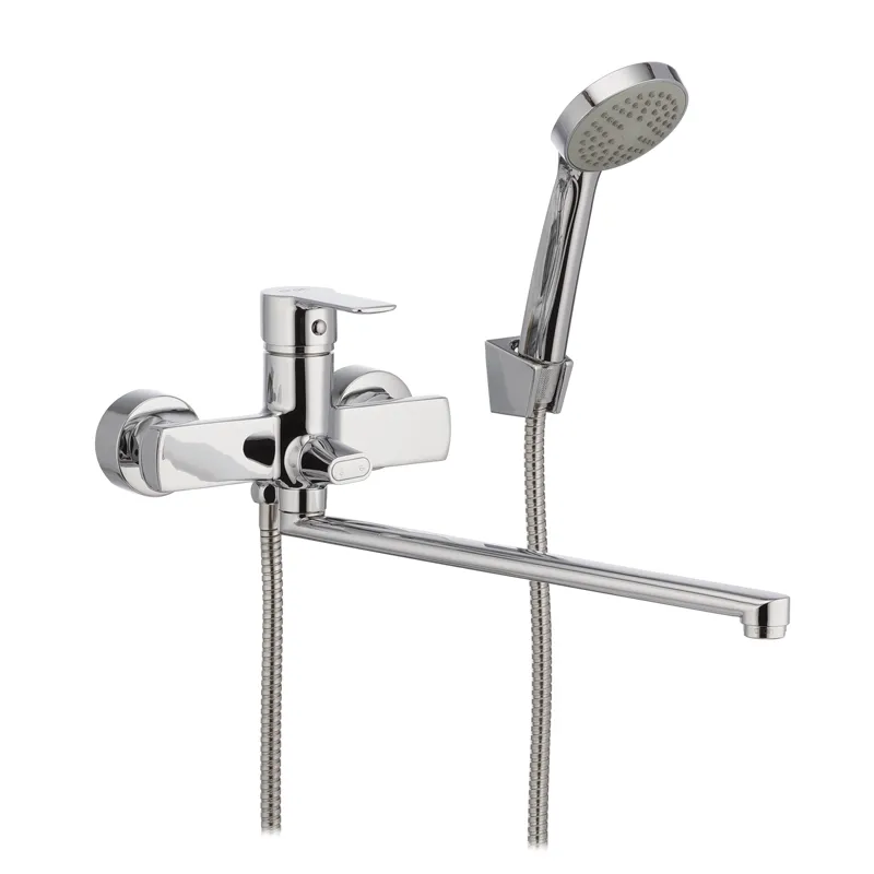 Смеситель для ванны Cron ENZO 006 из силумина Стальной (CR0822)