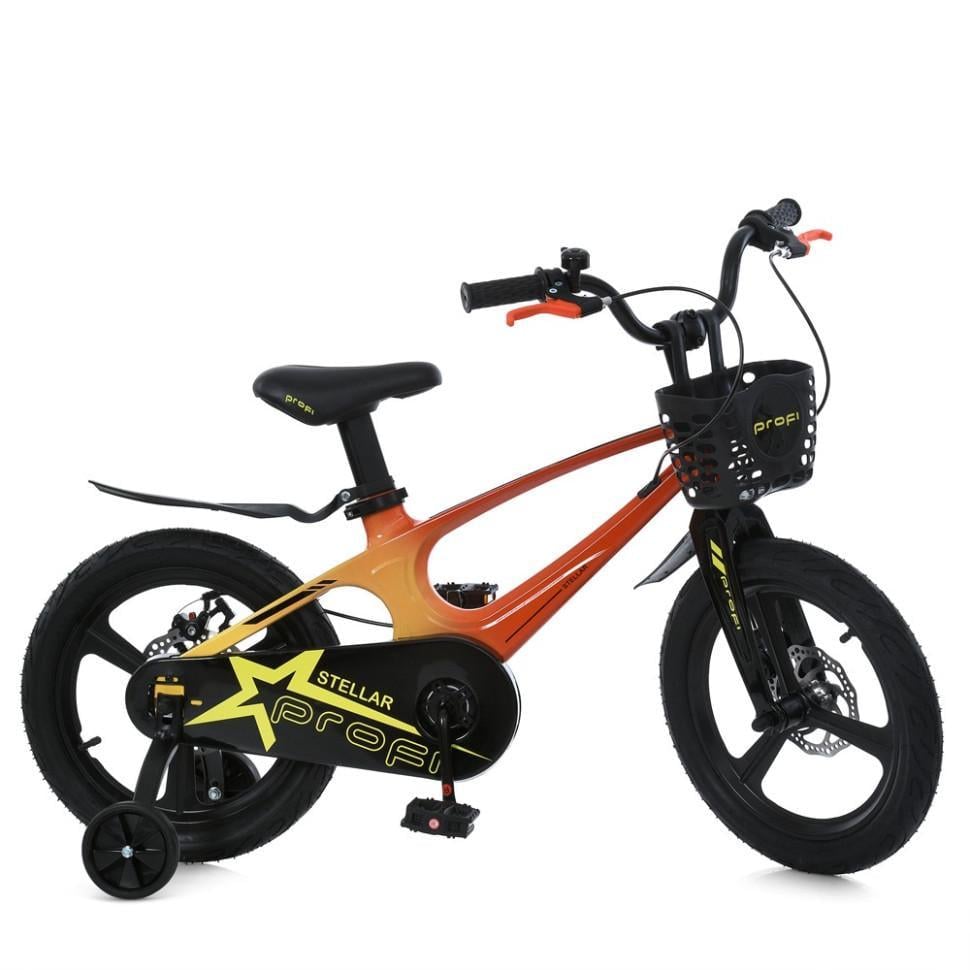 Велосипед дитячий PROF1 14" 6 передач/магнієва рама/підніжка/дзвінок Рожевий (DR-171-A-84)