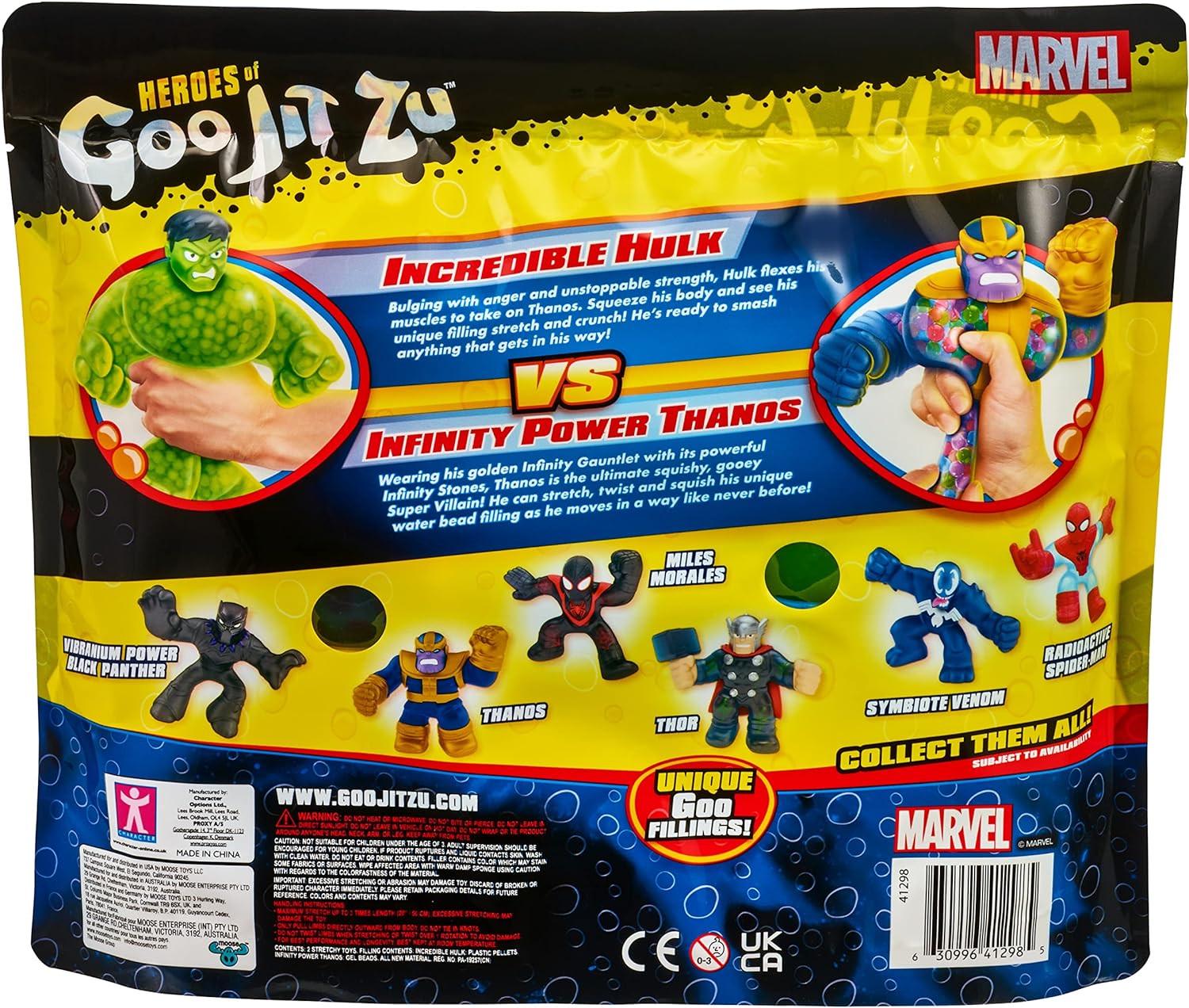 Набір тягучок Heroes of Goo Jit Zu Marvel Versus Pack Hulk vs Thanos - фото 3 Набір тягучок Heroes of Goo Jit Zu Marvel Versus Pack Hulk vs Thanos - фото 3